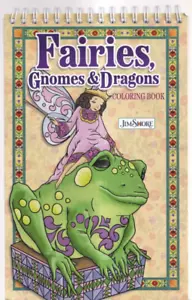 FAIRIES, GNOMES AND DRAGONS Coloring Book by Jim Shore (2023 Spiral Bound){S7} - Foto 1 di 2