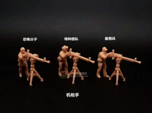 1/72 Terrorist/Special Forces/Söldner Maschinengewehrschütze 3 Soldaten (3D gedruckt) - Bild 1 von 4