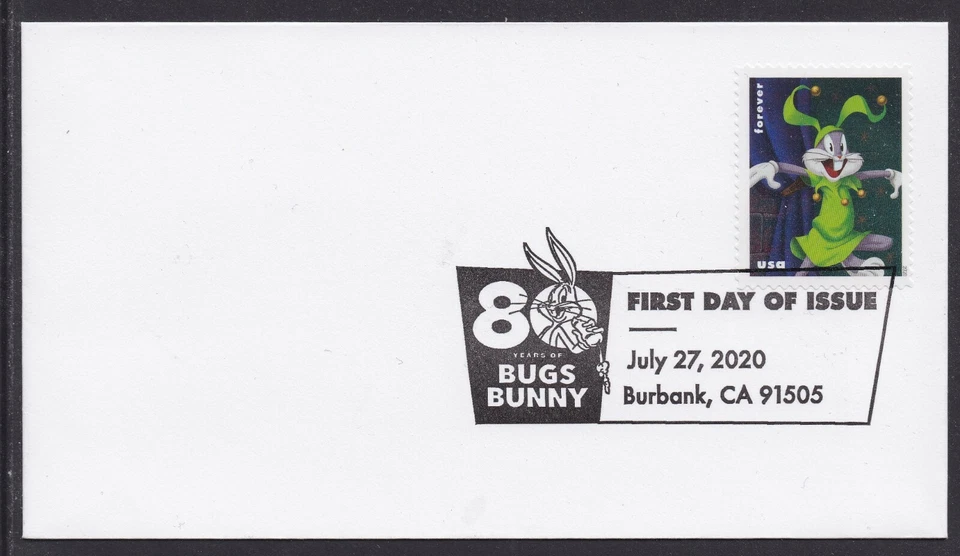 US 5497 Bugs Bunny Jester BWP FDC 2020 - Image 1 of 1