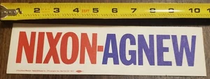 Nixon Agnew Präsidentschaftskampagne Autoaufkleber mit rotem Union Bug - Bild 1 von 1