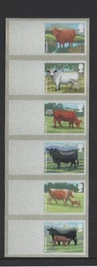 CATTLE  FARM ANIMALS  BLANK  STRIP  of 6 HIGHLAND TOP  POST GO  SUPERB  -  RARE  - Picture 1 of 1