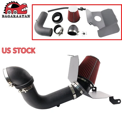 RED For 03-07 Dodge Ram 2500 3500 5.9L L6 Diesel Heat Shield Cold Air Intake Kit - Image 1 of 4
