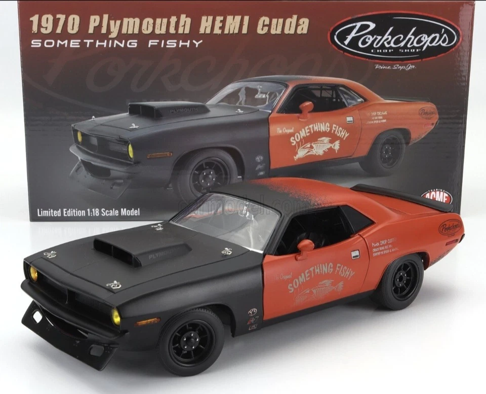 Acme 1:18 1971 Plymouth Hemi Cuda Pork Chop Somethin Fish A1806131 GMP Highway  - Immagine 1 di 4