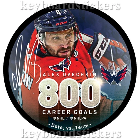 Alex Ovechkin #8 Washington Capitals 800 Career Goals Puck - December 13, 2022 Cover