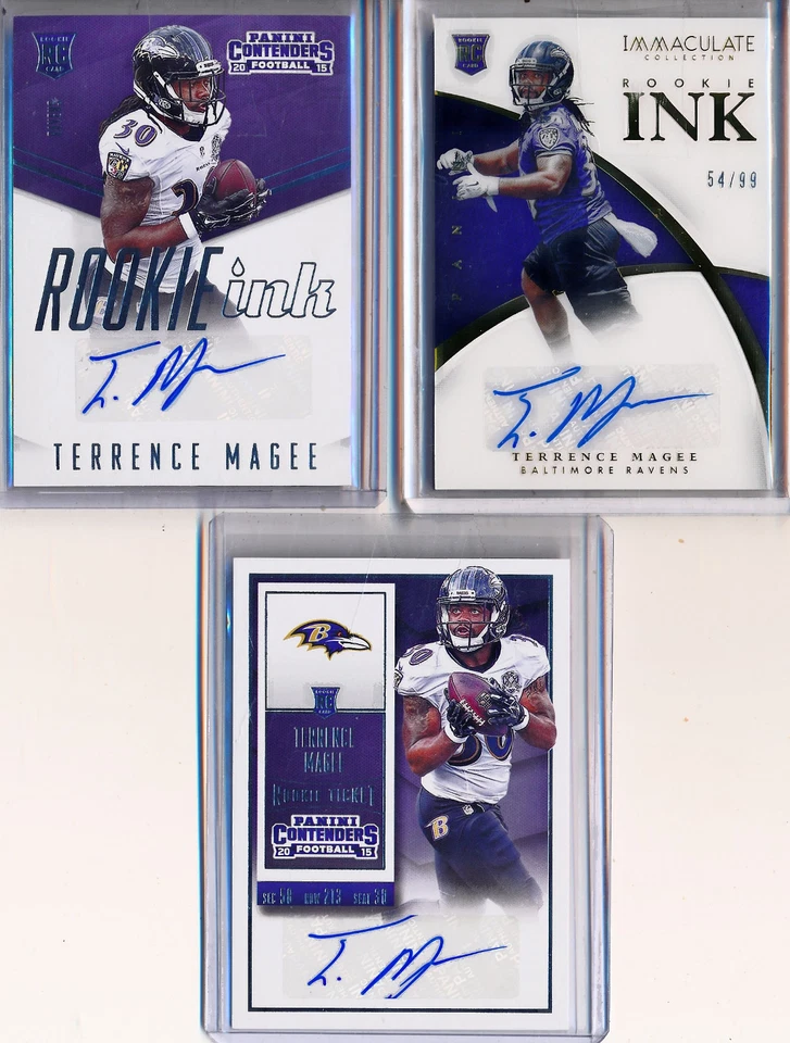 TERRENCE MAGEE 2015 Contenders SP Rookie Variation, Rookie Ink & Immaculate 3pc - Image 1 of 1