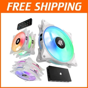Ventilateurs RGB Refroidissement Efficace 120mm avec Télécommande de Commande, 26 LED ARGB - Pack de 5 - Photo 1/11