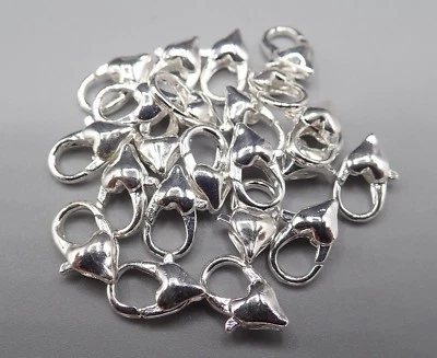 7mmx12mm Karabiner HerzVerschluss Kettenverschluss versilbert  1-30 Stk SB 299 - Bild 1 von 4