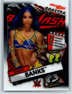 Sasha Banks 2021 Topps Slam Attax Chrome Booster  #146 - Image 1 of 2