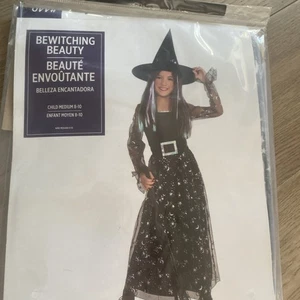 Bruja Halloween Disfraz Belleza Hechizante Elegante Vestir Niño Mediano 8-10 Nuevo - Imagen 1 de 5