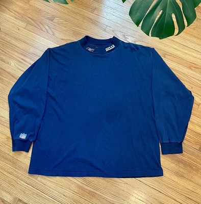 Sudadera De Colección Años 90 Y2K XL Buffalo Bills Reebok Manga Larga Simulación Cuello Alto Foto 1 de 4