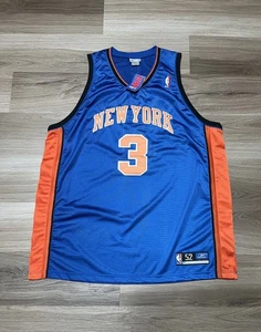 Vintage Reebok Authentic New York Knicks Stephon Marbury #3 Sewn Jersey SZ 52 - Picture 1 of 14