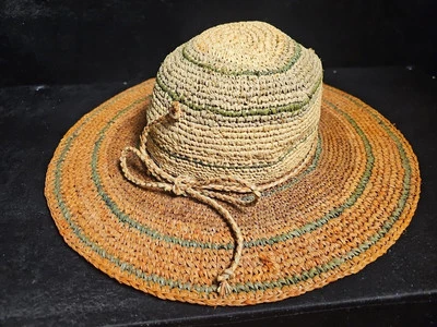 Sombrero de rafia de paja Scala naranja/verde/bronceado talla única Foto 1 de 4