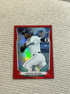Austin Wilson 2014 Bowman Chrome Red Refractor #5/5 - Image 1 of 2