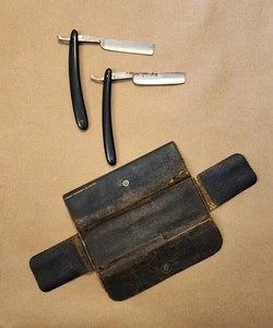 Juego de navaja recta Alemania 1914 Krusius Brothers KB Extra 67 y 51 2 piezas con estuche - Imagen 1 de 7
