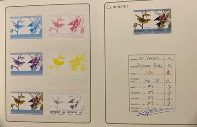 St. Vincent 1985 Progressive Proof Audubon Birds por Format International L1515 - Imagem 1 de 4