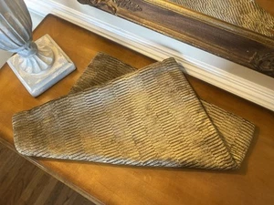Restoration Hardware Italian Milana Broken Line Wrapped Pillow Cover Camel READ - Picture 1 of 5