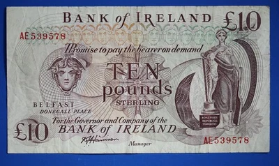 1984 Northern Ireland, Bank of Ireland £10 Ten Pound "AE" Banknote [32881] - Image 1 of 2
