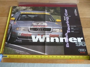 PÓSTER FRANK BIELA AUDI QUATTRO 1996 RAC BRITÁNICO TOURING CAR CHAMPION AUTOSPORT - Imagen 1 de 6