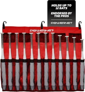 PowerNet hängende Schlägertasche Caddy für Baseball- und Softballteams, Einheitsgröße, rot - Bild 1 von 6