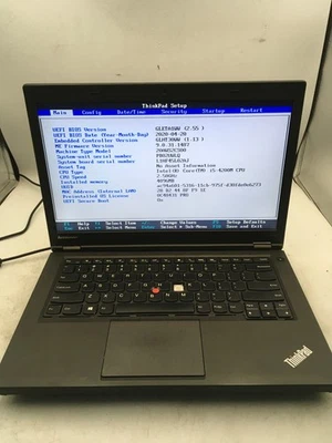LENOVO THINKPAD T440P - BOOTS TO BIOS - INTEL I5 4200M -4GB RAM- NO OS -READ- BB - Image 1 of 4