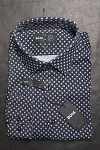 Camisa de vestir Hugo Boss para hombre Hank Kent de viaje calce ajustado rendimiento elástico 42 16,5 - Imagen 1 de 11