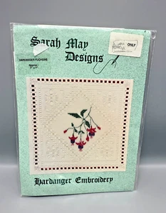 Sarah May Designs Hardanger Embroidery Hardanger Fuchsias Pattern 7"x7" - Picture 1 of 4