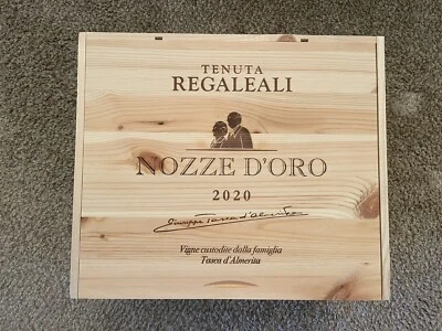 Caja de vino de madera Tenuta Regaleali 2020 Nozze D'Oro, ¡envío gratuito! Foto 1 de 4