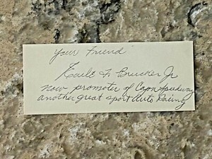 Earle Brucker Jr. signed Philadelphia Athletics A's Index Card Cut JSA d. 2009
