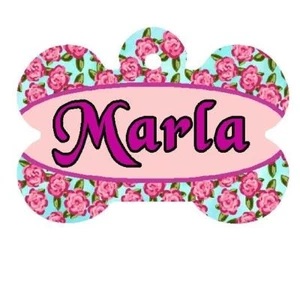 ROSEN HAUSTIERAUSWEISMARKE personalisiert beliebiger Name Erkennungsmarke 2-seitig bedruckt - Bild 1 von 3