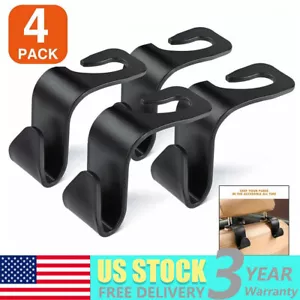 4 Packs Car Seat Front Back Headrest Hooks Truck Coat Purse Bag Hanger Holder US - Foto 1 di 11