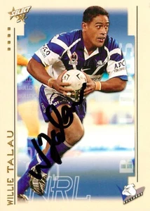 Signed 2003 Canterbury Bulldogs NRL Select XL Card - Willie Talau - Picture 1 of 3