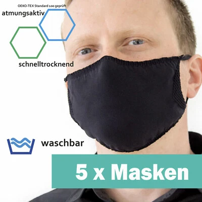 50 Pack wiederverwendbare Mundmaske waschbar Maske Behelfsmaske weich - Bild 1 von 2