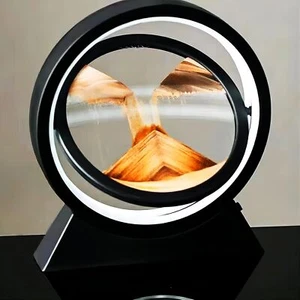 3D Flowing Sand Nachtlicht Sanduhr Lampe Moving Sand Bild Dekor Fließender Rahme - Bild 1 von 20