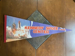 Vintage Kennedy Space Center Florida NASA Souvenir Pennant Flag - Picture 1 of 6
