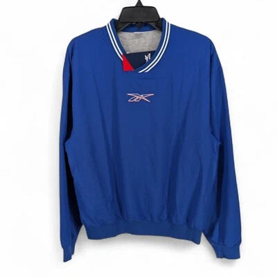 Reebok Mens Fully Lined Uniform Series Pullover Jacket Windbreaker Blue Small - Image 1 of 4