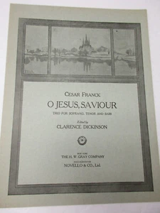 Cesar Franck O Jesus Saviour Vocal Trio & Organ Soprano Tenor Voice Sheet Music - Picture 1 of 3