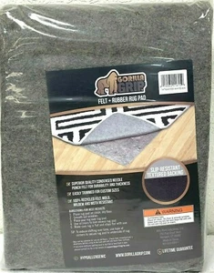 Gorilla Grip Original Felt & Rubber Underside Gripper Rug Pad .25 Inch (3' X 5') - Picture 1 of 7