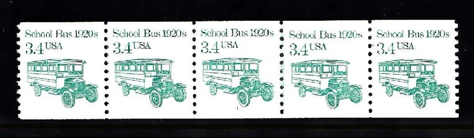 USA PNC SC# 2123 SCHOOL BUS 3.4c -W. A.- PNC5 MNH - PL# 1 - Image 1 of 1