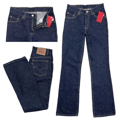 Levis 517 Boot Cut Retro Vintage Style Denim Blue Jeans Slim Fit JR Girls Womens - Image 1 of 4