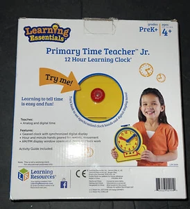 Learning Resources The Primary Time Teacher Junior 12 Hour Learning Clock 2994 - Picture 1 of 3