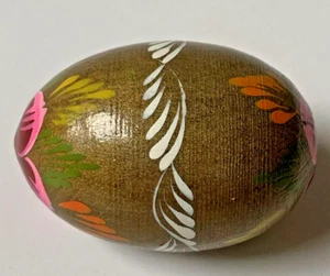 "Huevo de madera pintado a mano decoración flores 2 1/4"" decoración de primavera Pascua" - Imagen 1 de 5