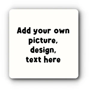 Personalised Fabric Drink Coaster 10 x 10 cm Add your own photo / text / logo - Picture 1 of 1