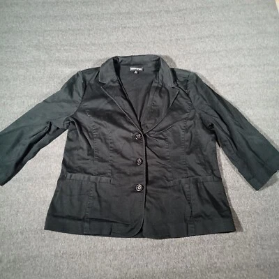 Moda Bug Blazer Mujer Extra Grande Negro Sencillo Cápsula Profesional Foto 1 de 4