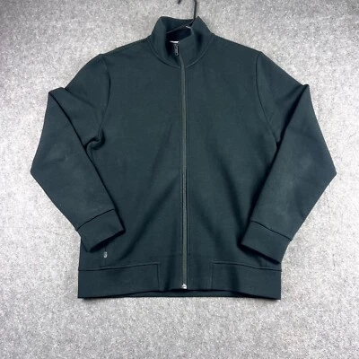 Saba Womens Fleece Jacket Medium Green Long Sleeve Full Zip High Neck Pockets - image 1 of 4