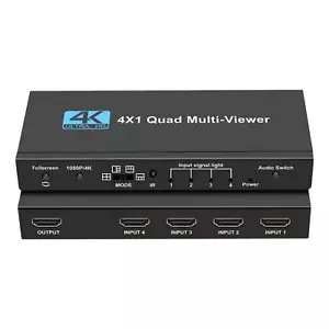 4K HDMI 4x1 1080P Multi-Viewer Seamless Quad Screen Real Time Remote Splitter d - Picture 1 of 12