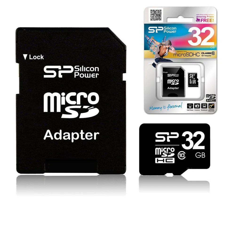 Silicon Power Elite Micro SD 32GB UHS-1 Class 10 w/ Adapter for Phones Tablets - Image 1 of 1
