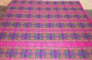 Size 28" width x 32" length embroidered lace trim , border fabric - Picture 1 of 7
