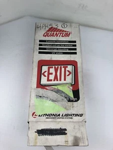 Lithonia Lighting Quantum QM S W 3 R/G 120 Emergency Exit Sign 120V Quick-Mount - Picture 1 of 4