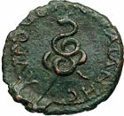 Septimius Severus Augusta Traina Thrace Ancient Roman Coin Coiled Serpent I84043