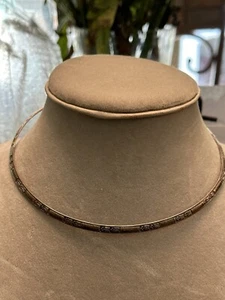 SIGNED STERLING SILVER COLLAR - VTG - Picture 1 of 4
